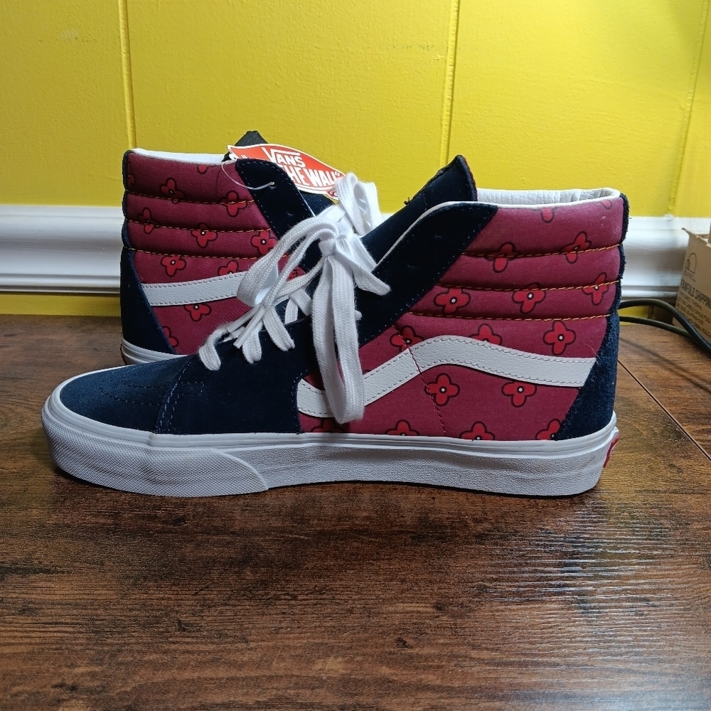 Vans Shoes Mens 7.5 Womens 9 Sk8-Hi Tie Print Suede Canvas Skateboarding - Picture 8 of 10